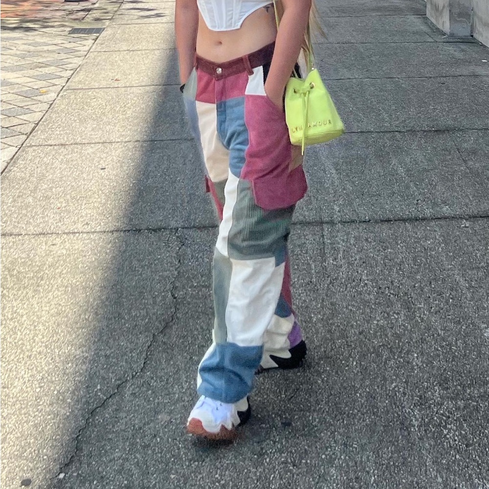 Patchwork Handmade Vintage Pants - image 3